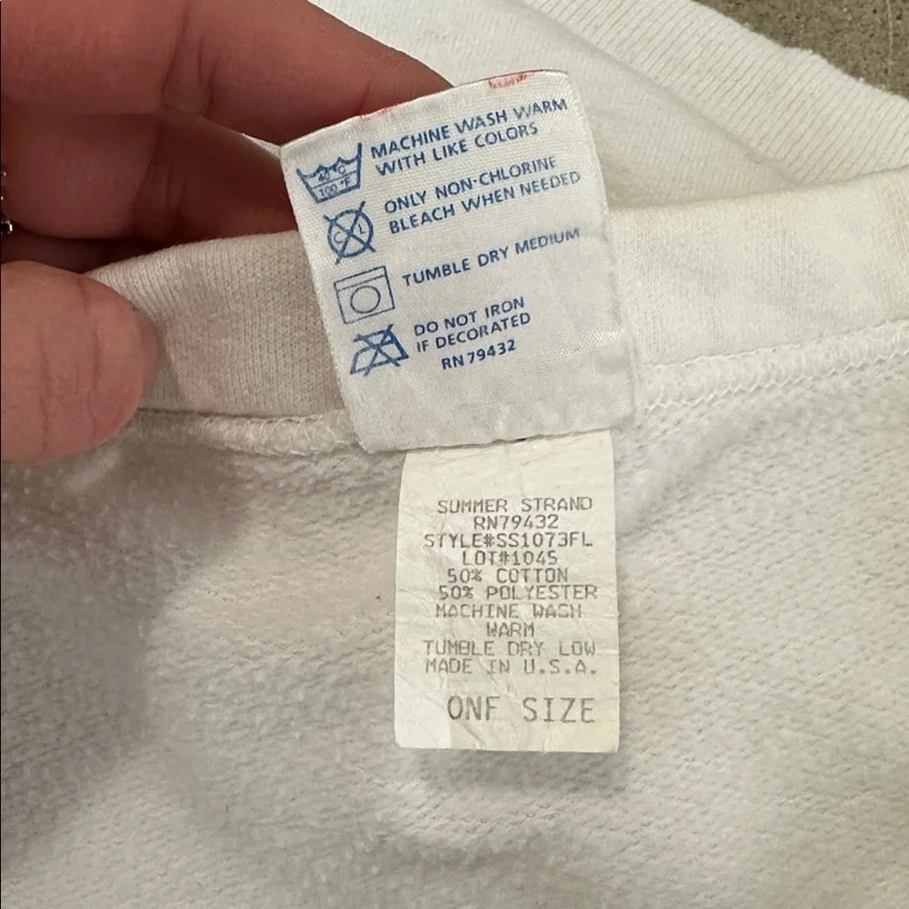 Vintage Myrtle Beach Fruit Print White Cardigan - Picture 9 of 11